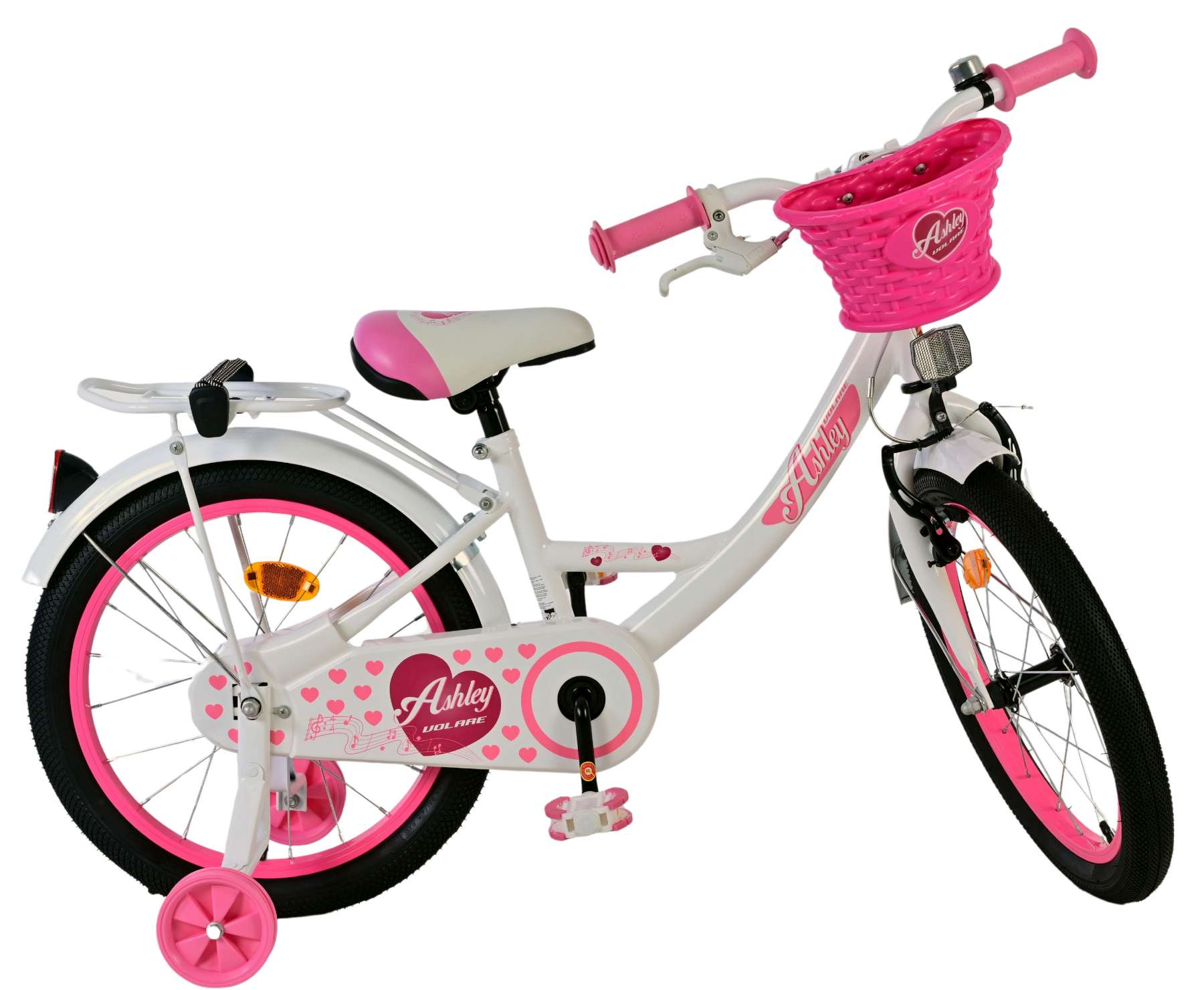 Volare Ashley Kinderfahrrad - Mädchen - 18 Zoll - Weiß