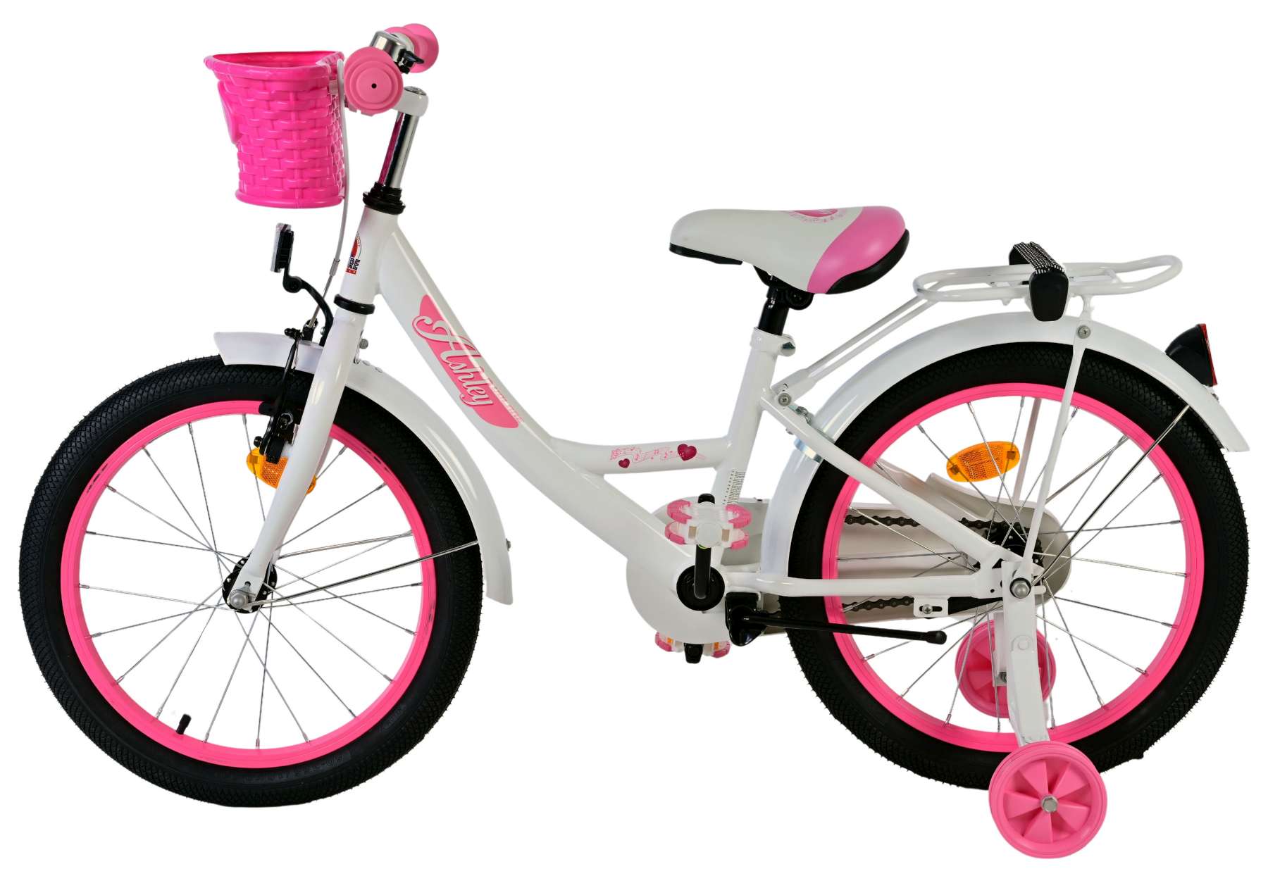 Volare Ashley Kinderfahrrad - Mädchen - 18 Zoll - Weiß