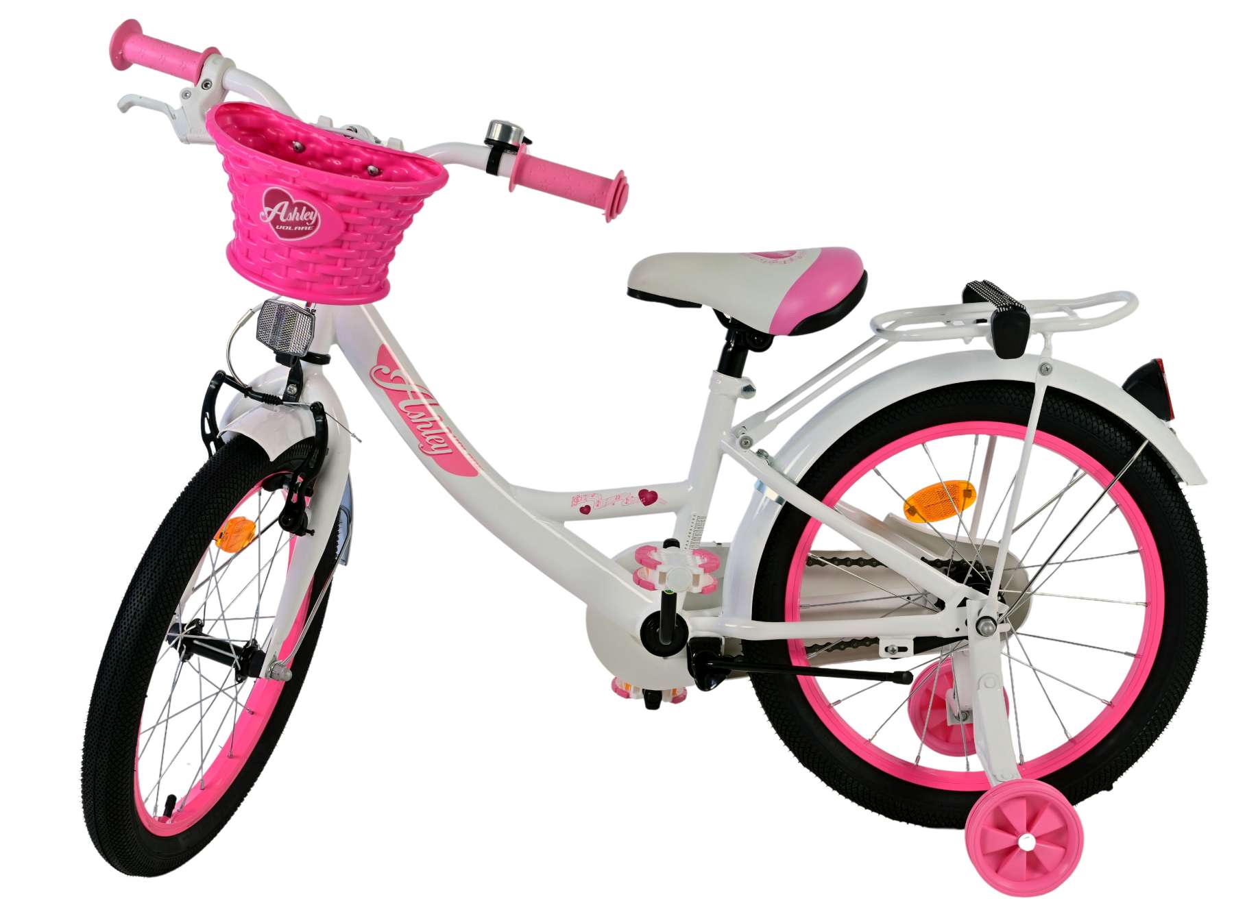 Volare Ashley Kinderfahrrad - Mädchen - 18 Zoll - Weiß