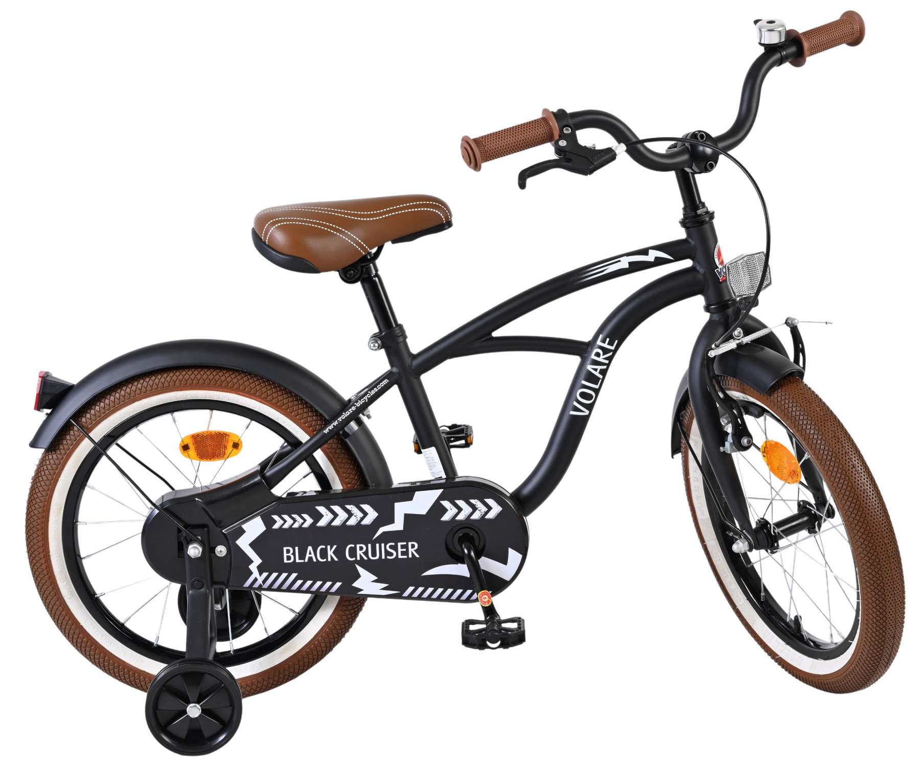 Volare Black Cruiser Kinderfahrrad - Jungen - 16 Zoll - Schwarz 10