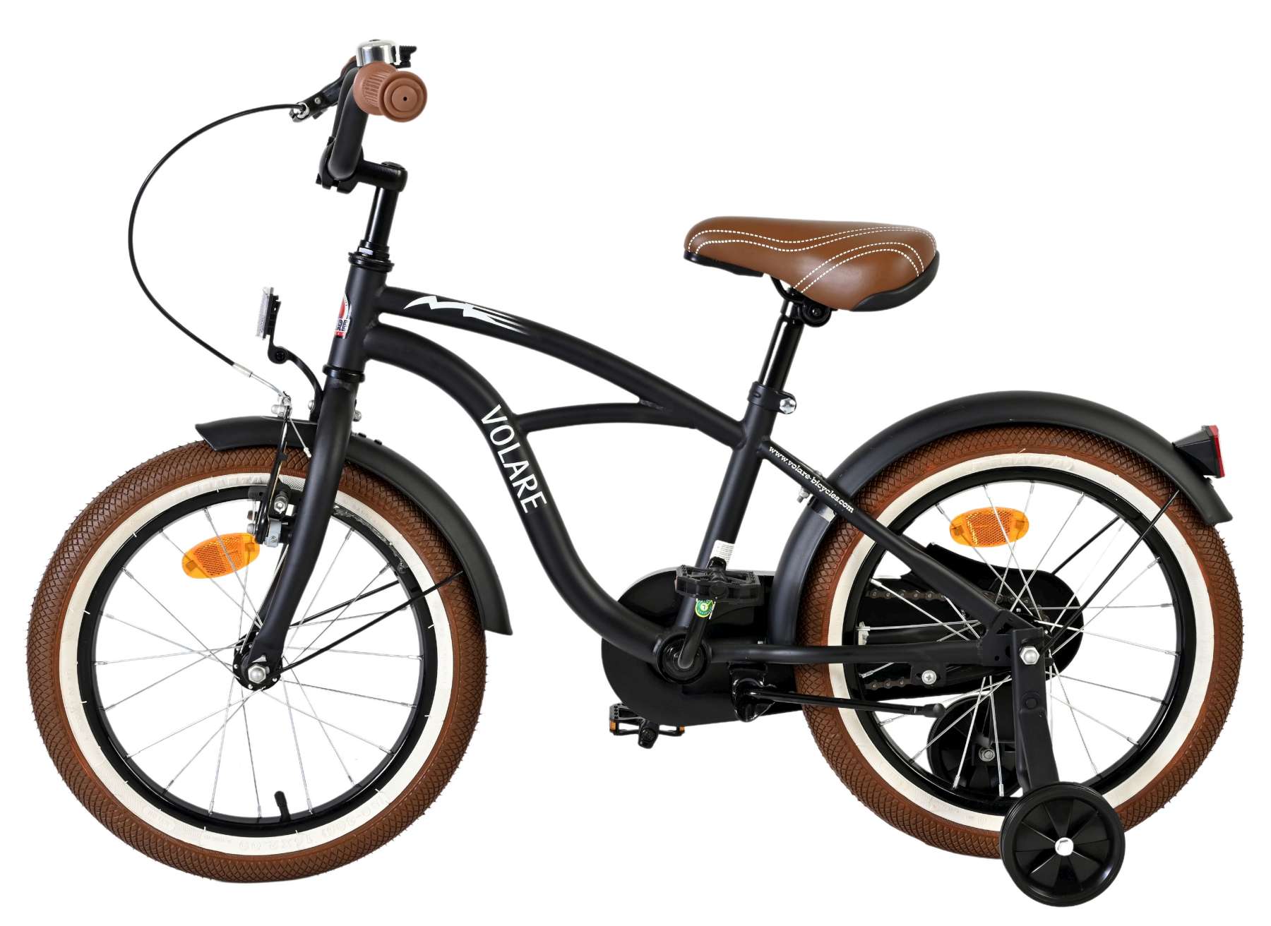 Volare Black Cruiser Kinderfahrrad - Jungen - 16 Zoll - Schwarz 7