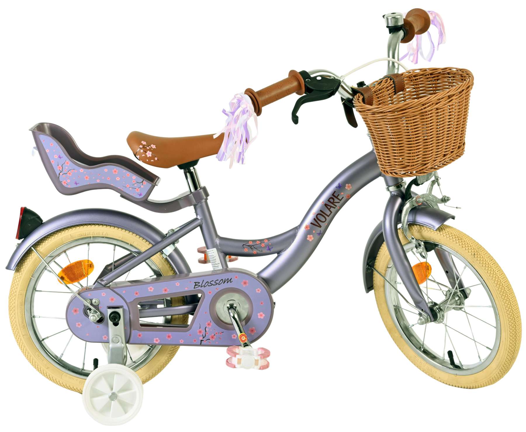Volare Blossom Kinderfahrrad - Mädchen - 14 Zoll - Lila 10