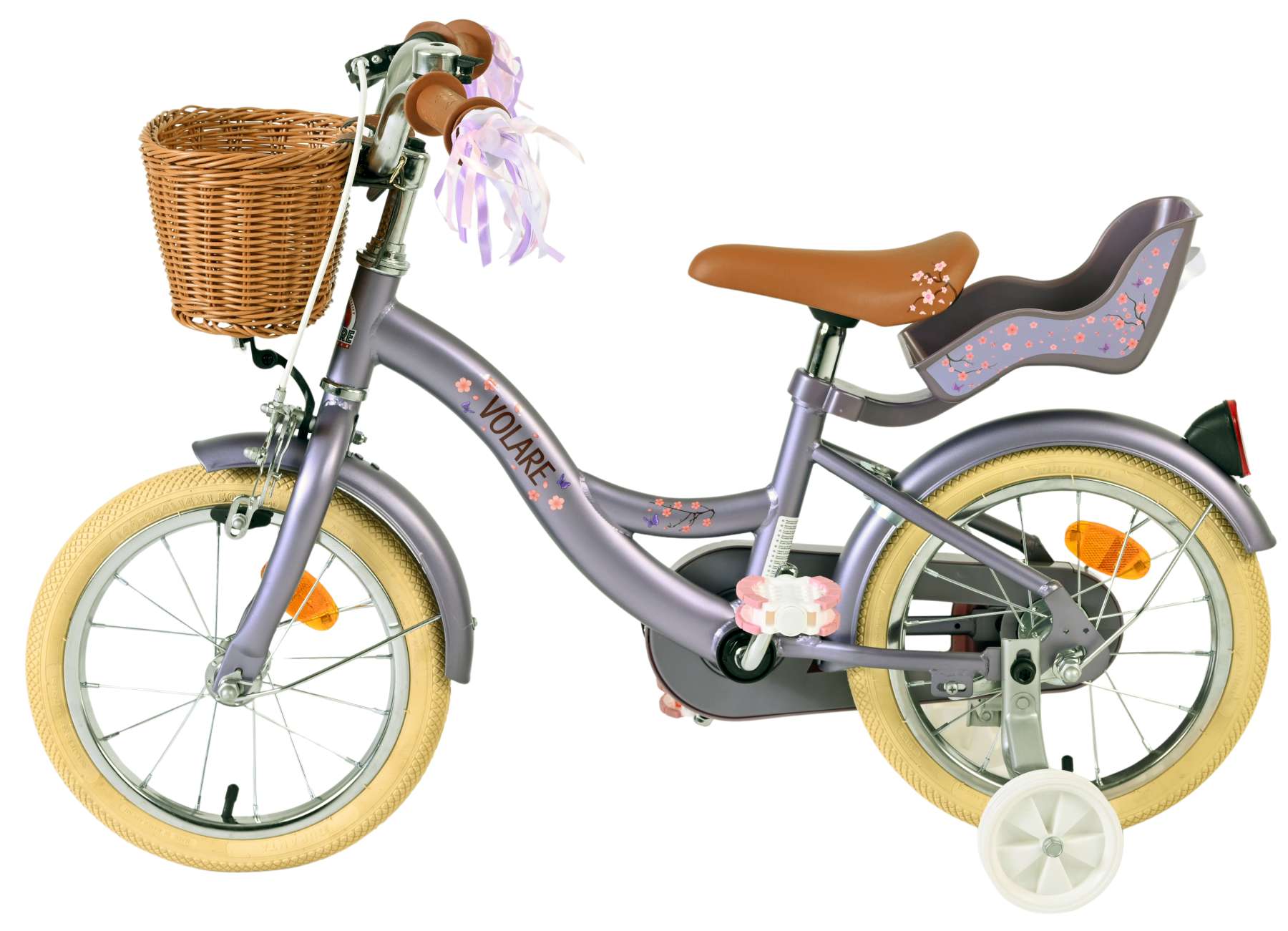 Volare Blossom Kinderfahrrad - Mädchen - 14 Zoll - Lila 7