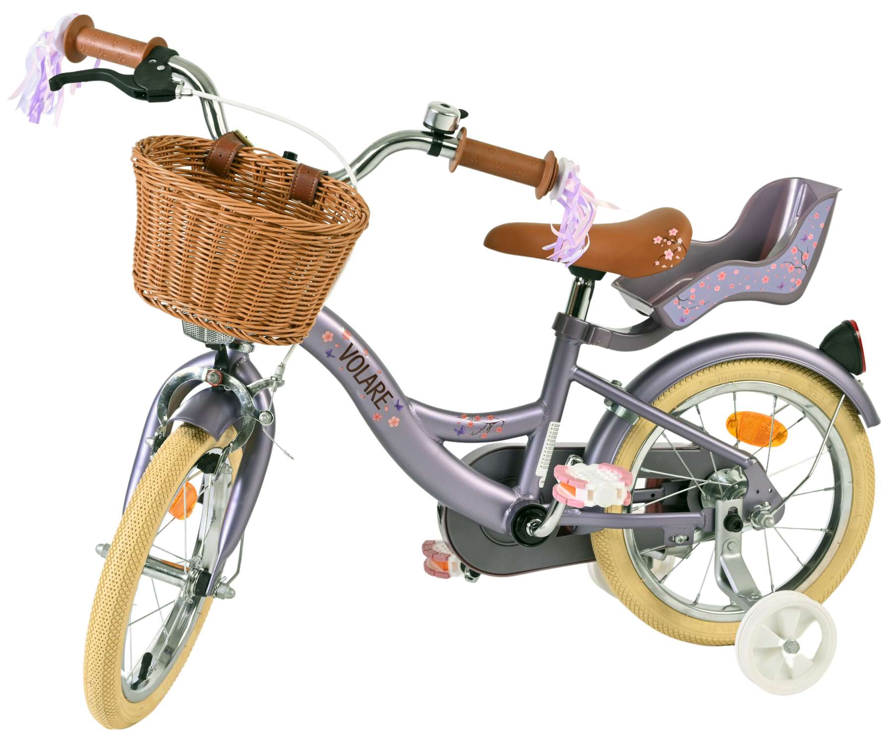 Volare Blossom Kinderfahrrad - Mädchen - 14 Zoll - Lila 8