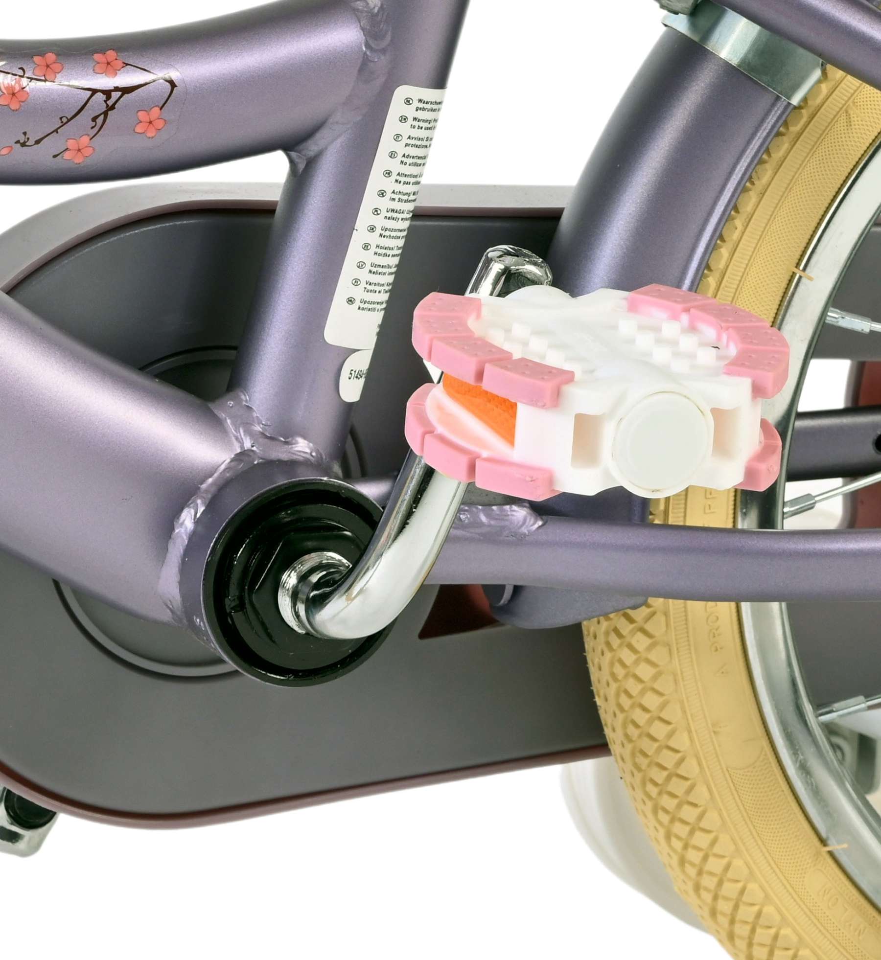 Volare Blossom Kinderfahrrad - Mädchen - 14 Zoll - Lila 9