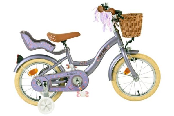 Volare Blossom Kinderfahrrad - Mädchen - 14 Zoll - Lila