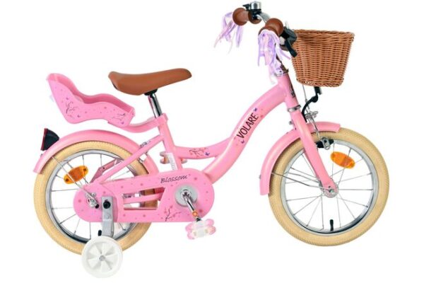Volare Blossom Kinderfahrrad - Mädchen - 14 Zoll - Rosa