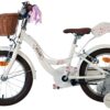 Volare Blossom Kinderfahrrad - Mädchen - 16 Zoll - Weiß - Zwei Handbremsen