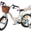 Volare Blossom Kinderfahrrad - Mädchen - 16 Zoll - Weiß - Zwei Handbremsen