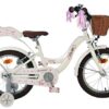 Volare Blossom Kinderfahrrad - Mädchen - 16 Zoll - Weiß - Zwei Handbremsen