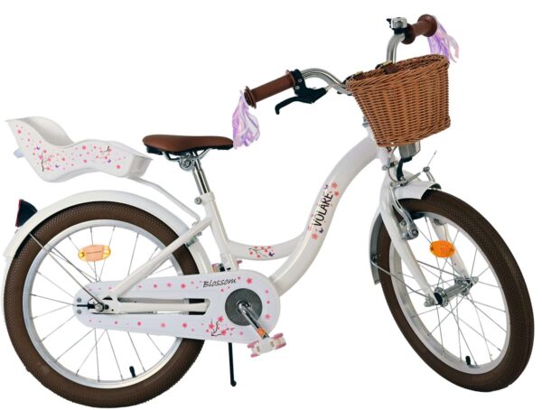 Volare Blossom Kinderfahrrad - Mädchen - 18 Zoll - Weiß