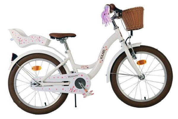 Volare Blossom Kinderfahrrad - Mädchen - 18 Zoll - Weiß