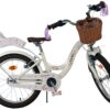 Volare Blossom Kinderfahrrad - Mädchen - 18 Zoll - Weiß - Zwei Handbremsen