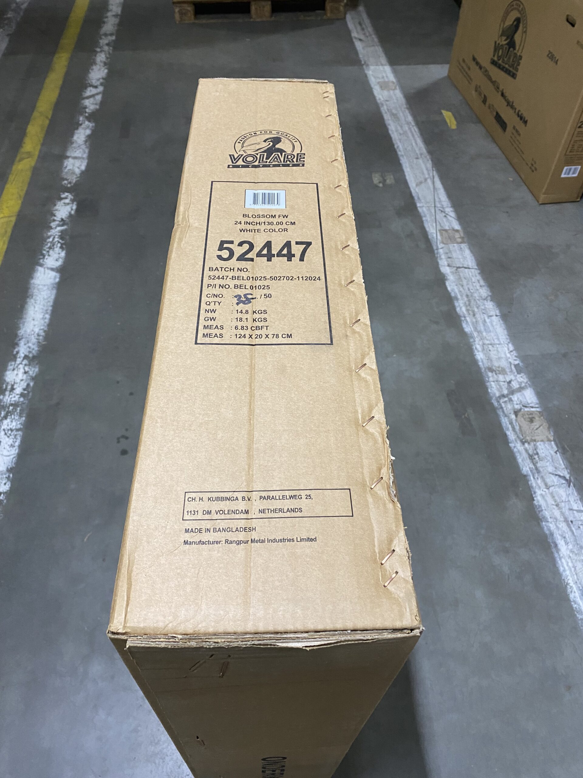 Volare Blossom Kinderfahrrad - Mädchen - 24 Zoll - Weiß - Zwei Handbremsen 12