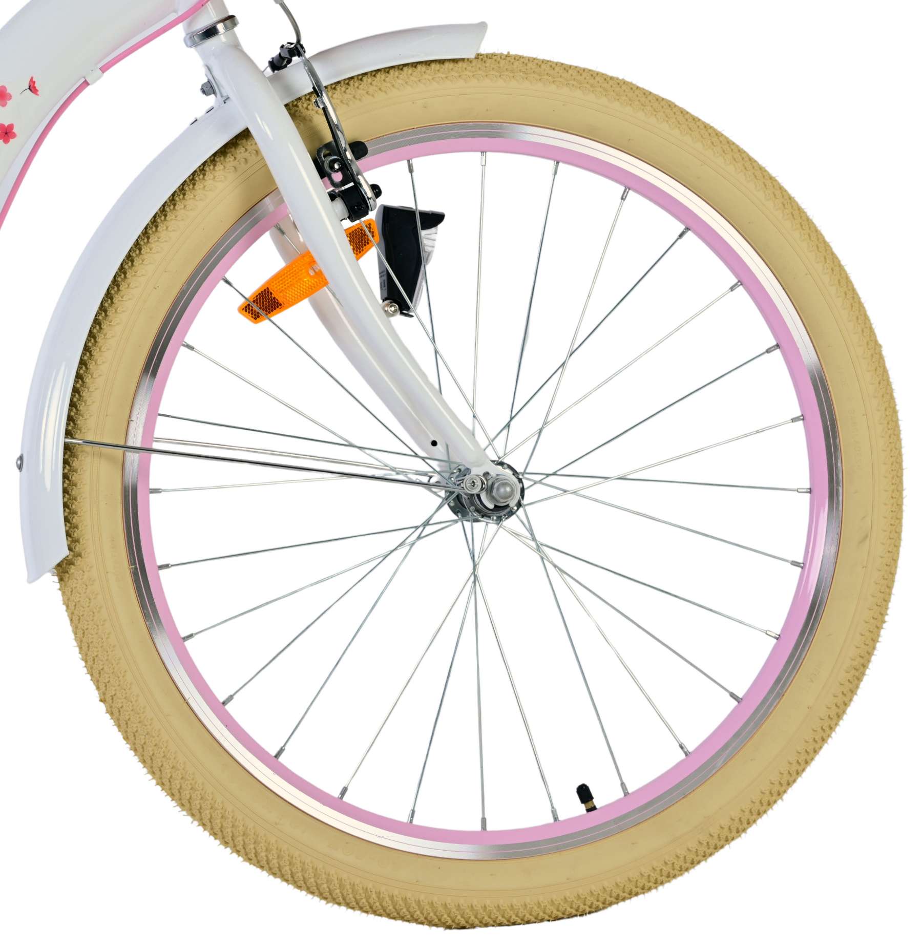 Volare Blossom Kinderfahrrad - Mädchen - 24 Zoll - Weiß - Zwei Handbremsen 3