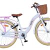 Volare Blossom Kinderfahrrad - Mädchen - 24 Zoll - Weiß - Zwei Handbremsen