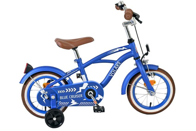 Volare Blue Cruiser Kinderfahrrad - Jungen - 12 Zoll - Blau - 85 % zusammengebaut