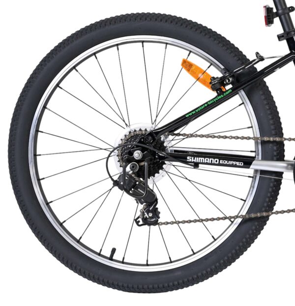 Volare Boost Kinderfahrrad – 24 Zoll – Silber/Grün – 21 Gänge