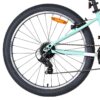 Volare Boost Kinderfahrrad – 24 Zoll – Weiß/Mintgrün – 21 Gänge