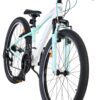 Volare Boost Kinderfahrrad – 24 Zoll – Weiß/Mintgrün – 21 Gänge