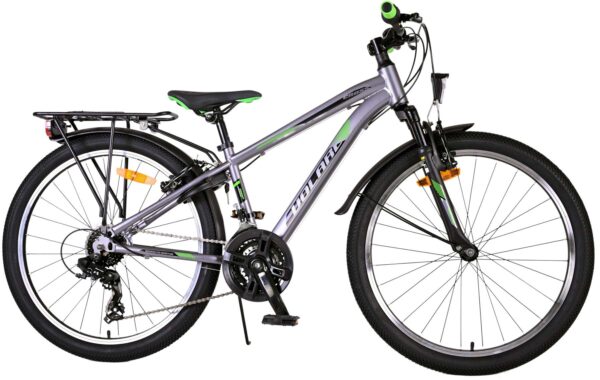 Volare Cross Kinderfahrrad - Jungen - 24 Zoll - Grau - 21 Gänge - Zwei Handbremsen 2