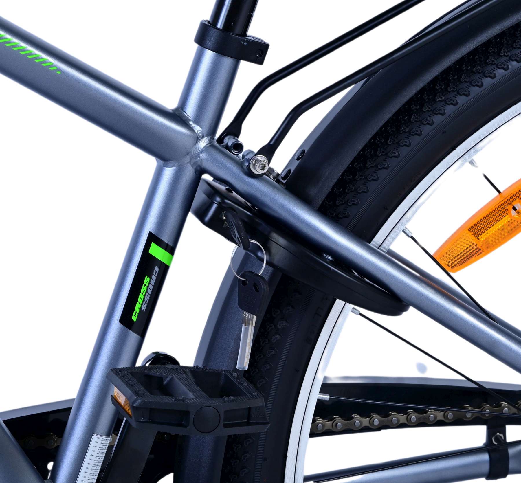 Volare Cross Kinderfahrrad – Jungen – 26 Zoll – Dunkelgrau – 3 Gänge 11