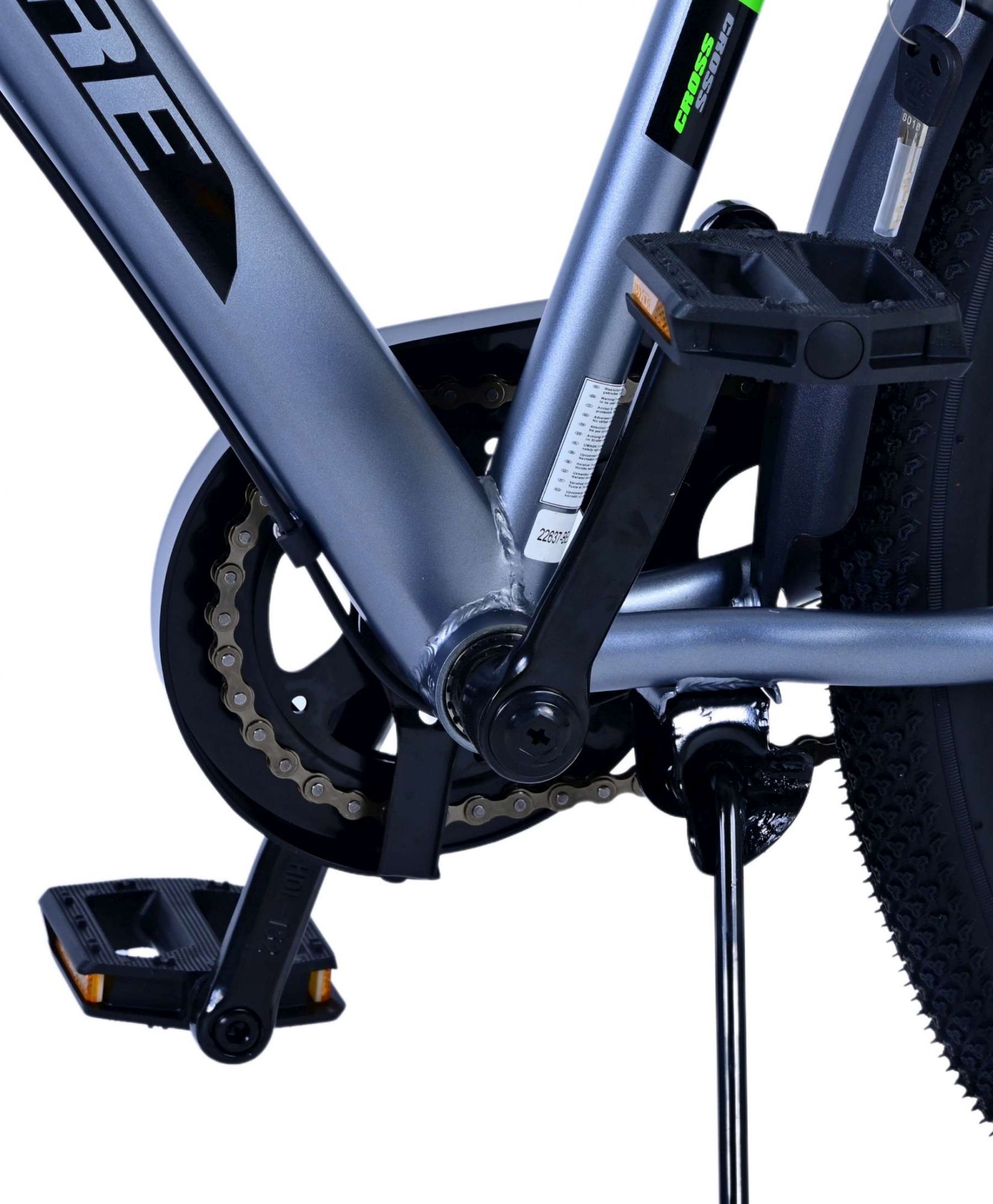 Volare Cross Kinderfahrrad – Jungen – 26 Zoll – Dunkelgrau – 3 Gänge 12
