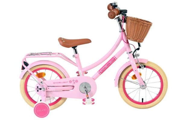 Volare Excellent Kinderfahrrad - Mädchen - 14 Zoll - Rosa
