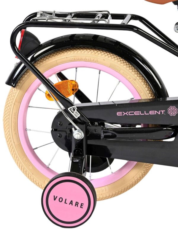 Volare Excellent Kinderfahrrad - Mädchen - 14 Zoll - Schwarz 2