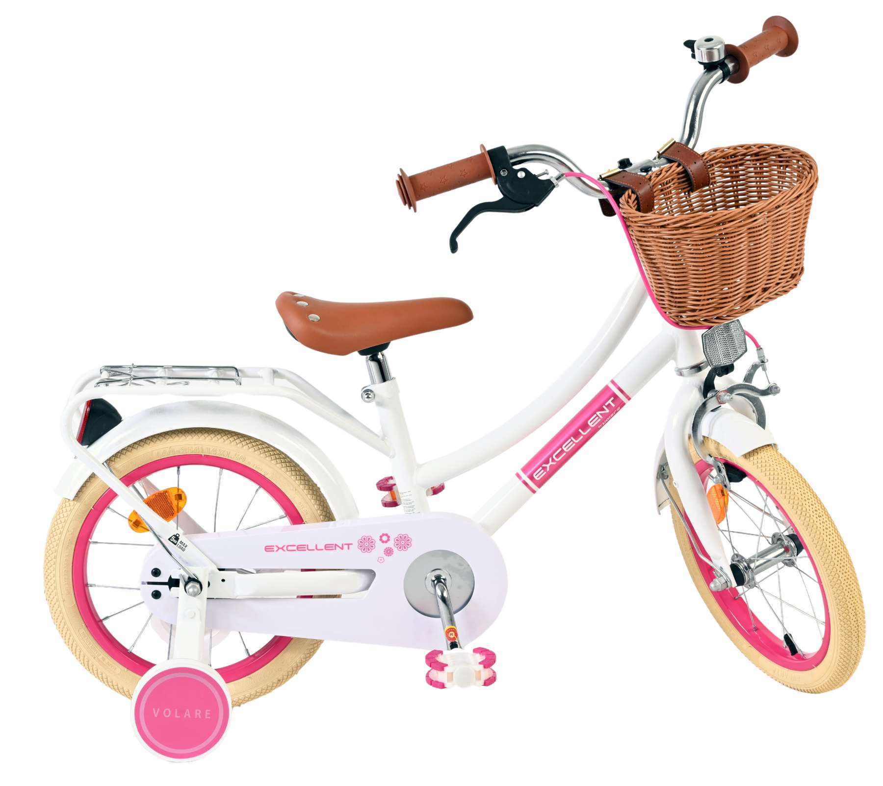 Volare Excellent Kinderfahrrad - Mädchen - 14 Zoll - Weiß 10