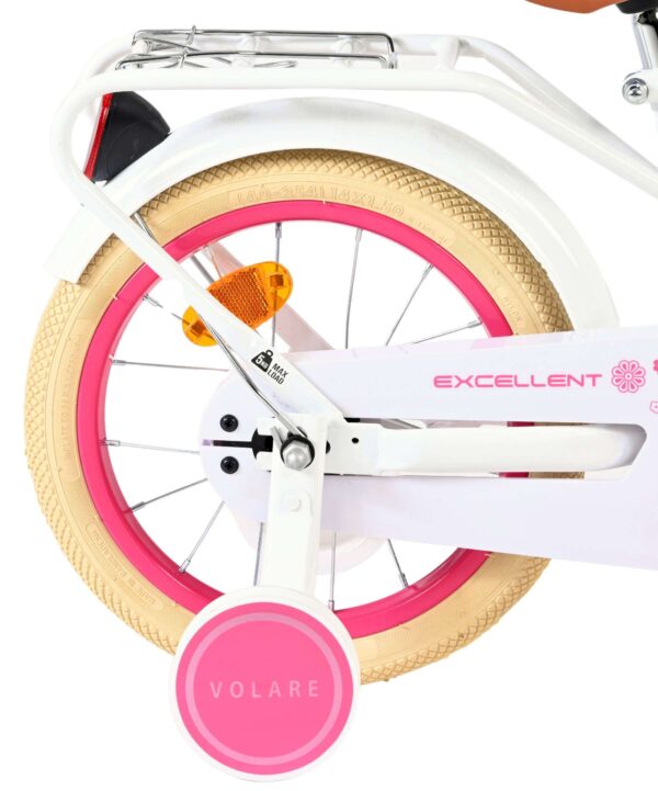 Volare Excellent Kinderfahrrad - Mädchen - 14 Zoll - Weiß 2