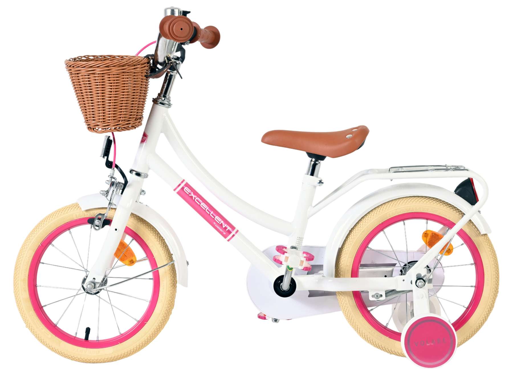 Volare Excellent Kinderfahrrad - Mädchen - 14 Zoll - Weiß 7