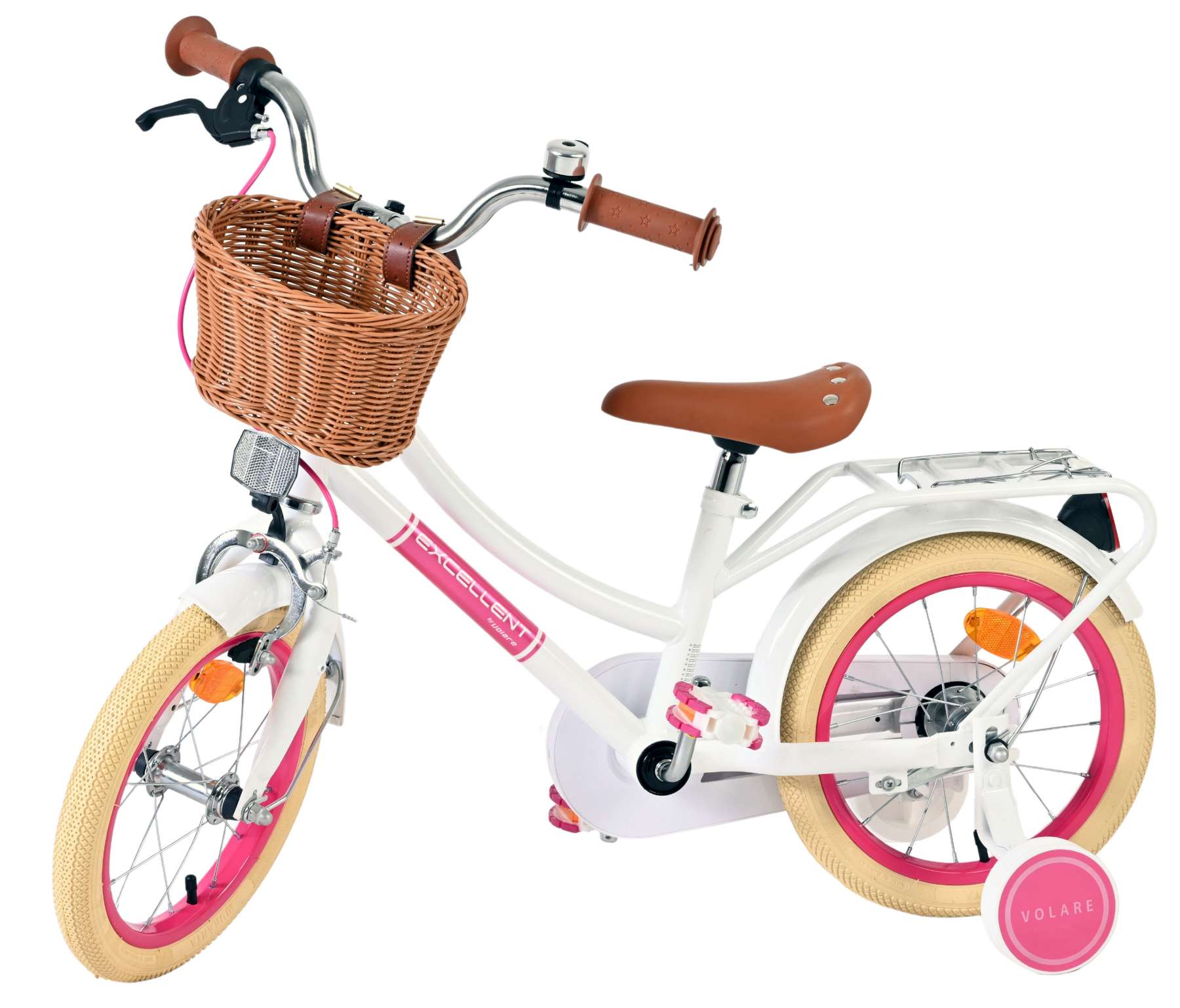 Volare Excellent Kinderfahrrad - Mädchen - 14 Zoll - Weiß 8