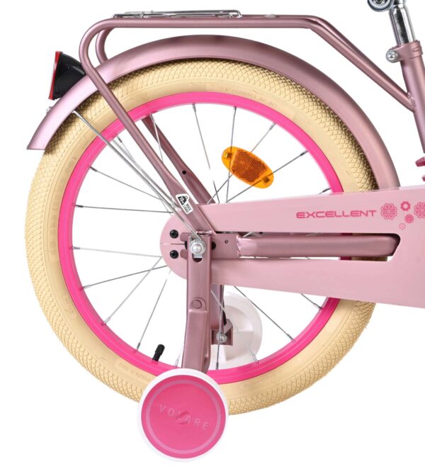Volare Excellent Kinderfahrrad - Mädchen - 18 Zoll - Mattrosa