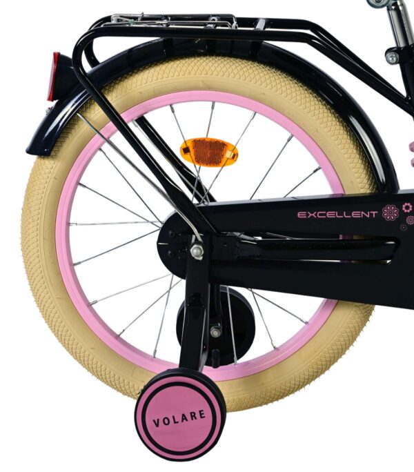 Volare Excellent Kinderfahrrad – Mädchen – 18 Zoll – Schwarz