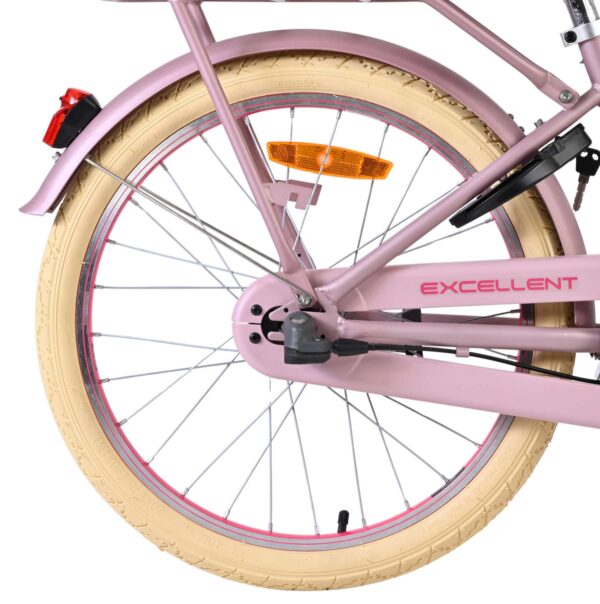 Volare Excellent Kinderfahrrad - Mädchen - 20 Zoll - Mattrosa - 3 Gänge