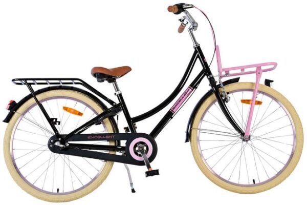 Volare Excellent Kinderfahrrad – Mädchen – 24 Zoll – Schwarz – 3 Gänge