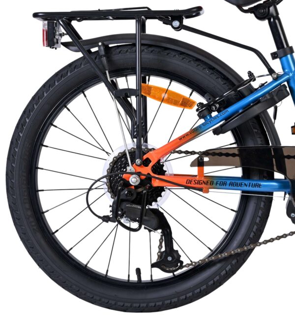 Volare Explorer Kinderfahrrad – 20 Zoll – Blau/Orange – 7 Gänge
