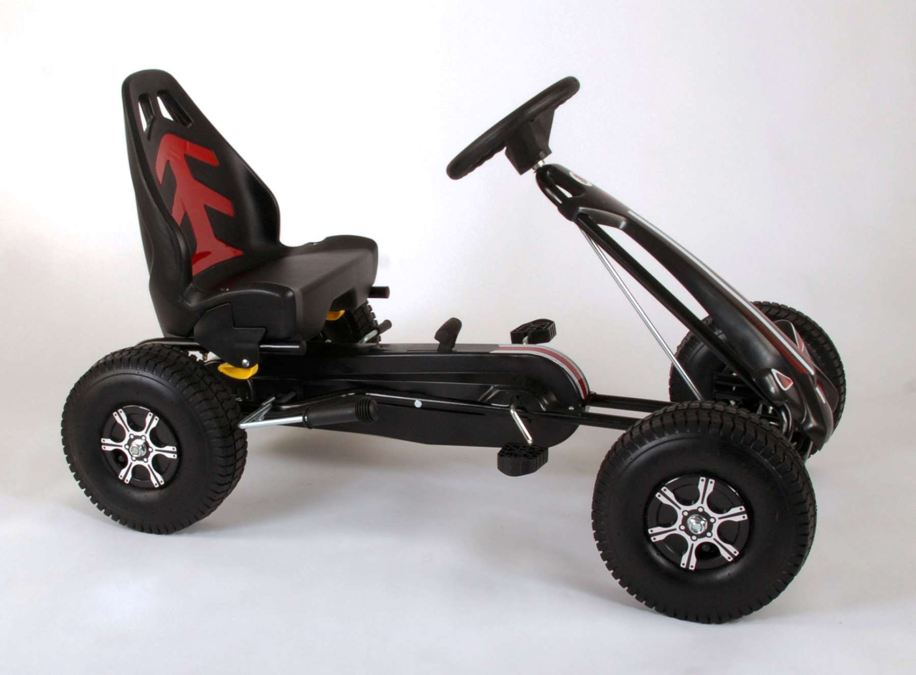 Volare Go-Kart-Rennwagen – Jungen – Groß – Luftreifen – Schwarz