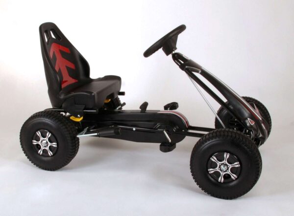 Volare Go-Kart-Rennwagen – Jungen – Groß – Luftreifen – Schwarz