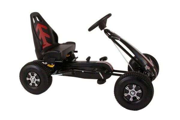 Volare Go-Kart-Rennwagen – Jungen – Groß – Luftreifen – Schwarz