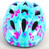 Volare Kinderfahrradhelm – XS – Blau-Rosa-Blumen – 47–51 cm – extra kleines Modell 2