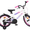 Volare Lily Kinderfahrrad - Mädchen - 16 Zoll - Weiß Rosa Lila