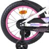 Volare Lily Kinderfahrrad - Mädchen - 16 Zoll - Weiß Rosa Lila
