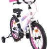 Volare Lily Kinderfahrrad - Mädchen - 16 Zoll - Weiß Rosa Lila