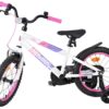 Volare Lily Kinderfahrrad - Mädchen - 16 Zoll - Weiß Rosa Lila