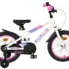 Volare Lily Kinderfahrrad - Mädchen - 16 Zoll - Weiß Rosa Lila