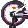 Volare Lily Kinderfahrrad - Mädchen - 16 Zoll - Weiß Rosa Lila - Zwei Handbremsen