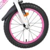 Volare Lily Kinderfahrrad - Mädchen - 16 Zoll - Weiß Rosa Lila - Zwei Handbremsen