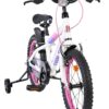 Volare Lily Kinderfahrrad - Mädchen - 16 Zoll - Weiß Rosa Lila - Zwei Handbremsen